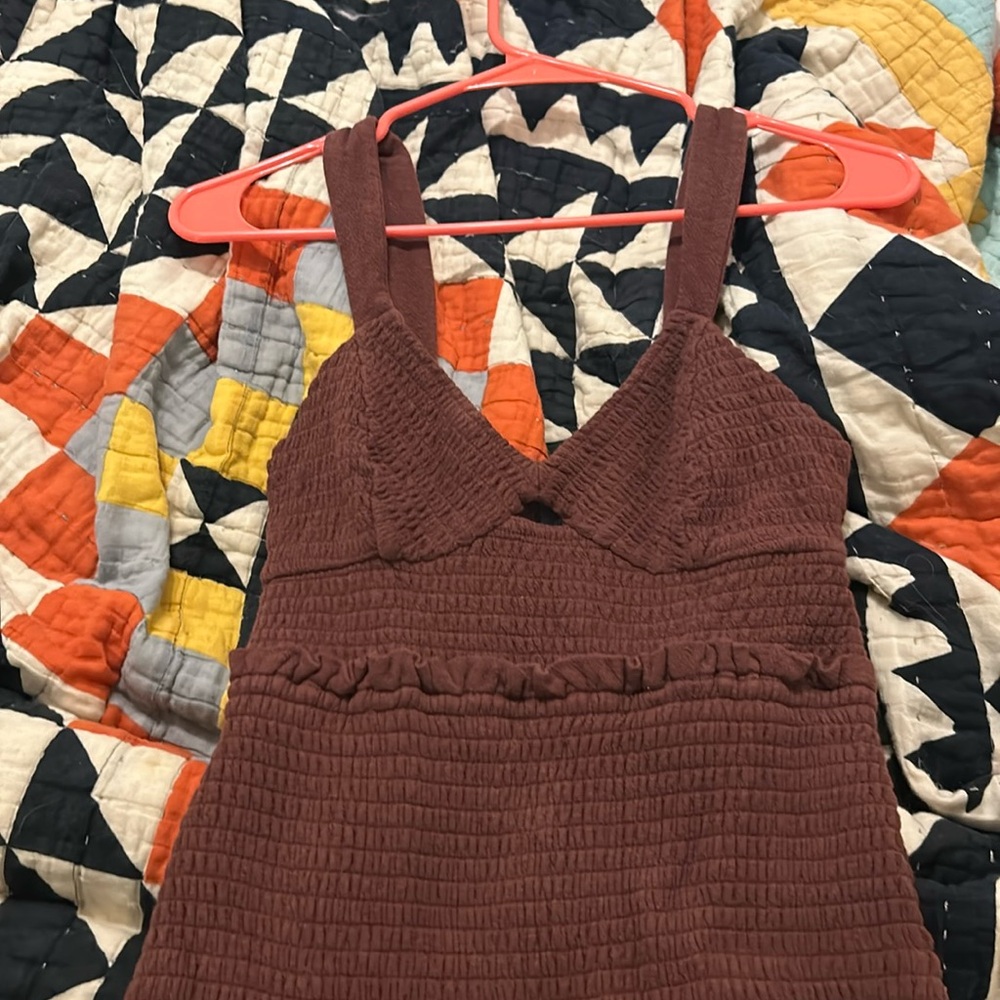 Brown free people maxi dress